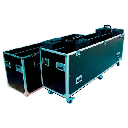 Deejay Led Fly Drive Case For Two 90-in LED Televisions or Monitors or Similarly Sized Equipment w/Wheels TBH2LED90WHEELS