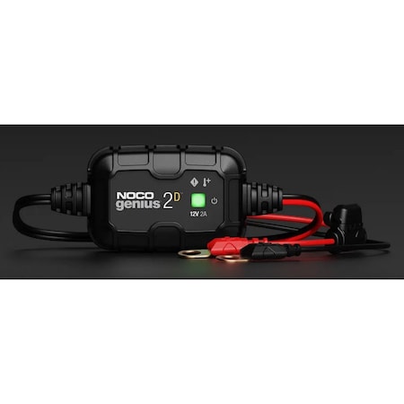 Noco Direct-Mount Battery Charger & Maintainer, 2A, 12V, Automatic, GENIUS2D 806277