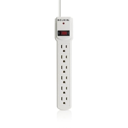 Belkin Outlet Strip, Surge, 3 ft, White F5C047