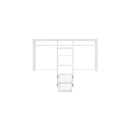 Easy Track Entryway 48 in. to 96 in. W Closet System, White PH68-WH