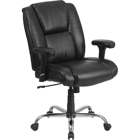 Flash Furniture Hercules Task Office Chair, Black Back, 29-1/4 in W 30" L 44" H, Adjustable Padded GO-2132-LEA-GG