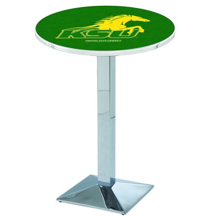 Holland Bar Stool Co 36" Chrome Kentucky State University Pub Table, 36" dia. Top L217C3636KYStUn
