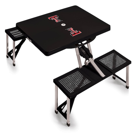 Picnic Time Family Of Brands Texas Tech Red Raiders - Picnic Table Portable Folding Table, Black 811-00-175-574-0