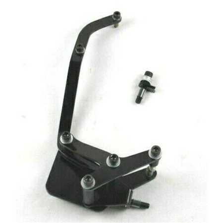 Absurdo SBC High Mount A-C Bracket Short Water Pump, Black AB2204454