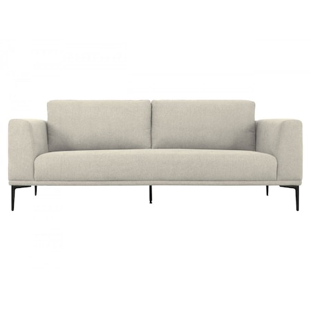 Homeroots 87" Beige Sofa With Black Legs 480932