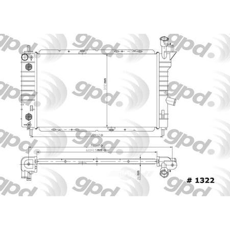 Global Parts Distributors Radiator 1322C