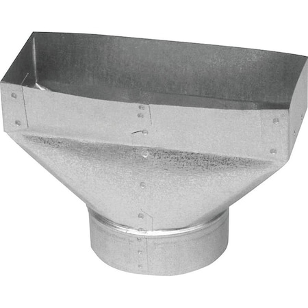 Imperial Wall Register Boot, 4 in L, 12 in W, 6 in H, Galvanized GV0705-C