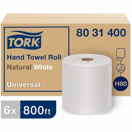 Tork Hardwound Paper Towels, 1 Ply, 960 Sheets, 800 ft, White 8031400