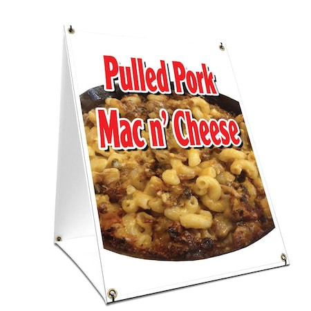 Signmission Pulled Pork Mac N' Cheese, 24 Inch x 18 Inch A-frame Yard Sign SBC-1824-Pulled Pork Mac N' Cheese