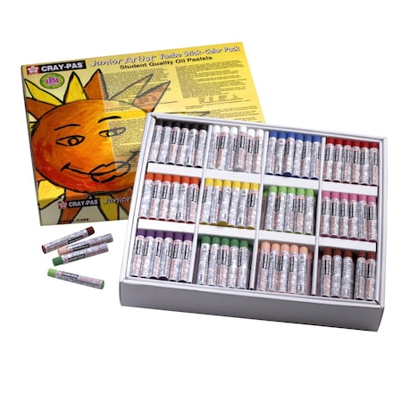Sakura Cray-Pas Junior Artist Oil Pastels, Jumbo Size, 12 Colors, 288-Piece Classroom Pack XEPL-C288