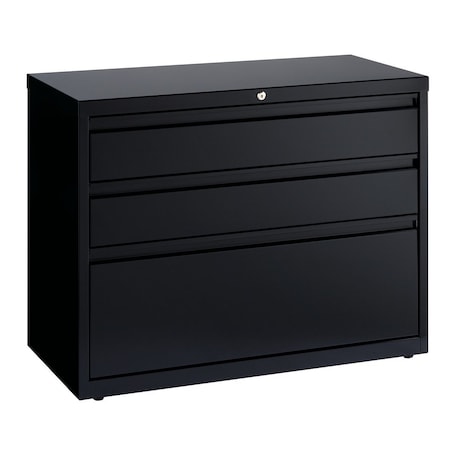 Hirsh 36" W 3 Drawer File Cabinet, Black, Letter 19626