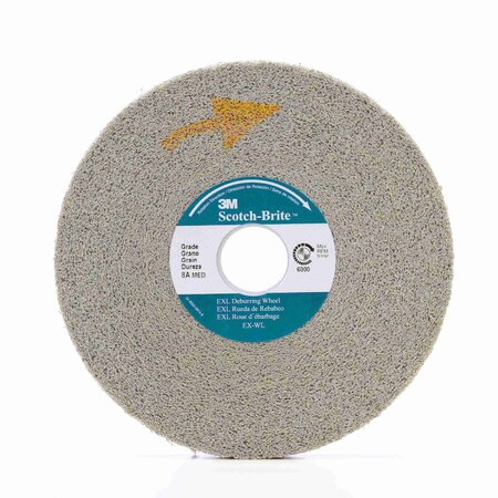 3M Abrasives Scotch-Brite EXL Deburring Wheel, 8 in x 1 in x 3 in 8A MED 7000000735