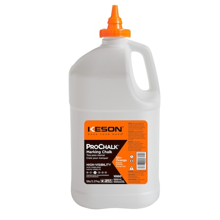 Keson Marking Chalk, Orange, Semi-Permanent, 5lb 105GO