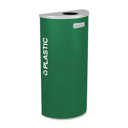 Ex-Cell Kaiser 8-Gal. Half-Round Receptacle - Plastic decal, Green RC-KDHR-PL EGX