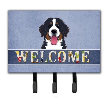 Carolines Treasures Bernese Mountain Dog Welcome Leash and Key Holder BB1423TH68