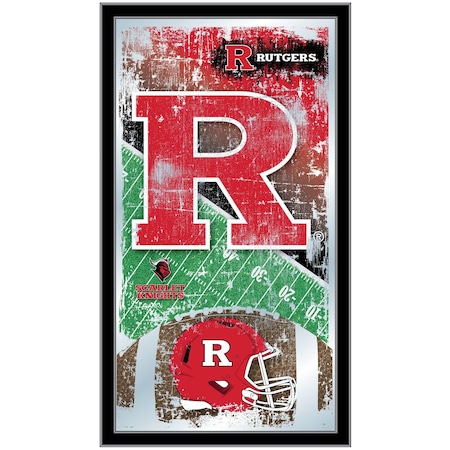 Holland Bar Stool Co Rutgers 15" x 26" Football Mirror MFtblRutger