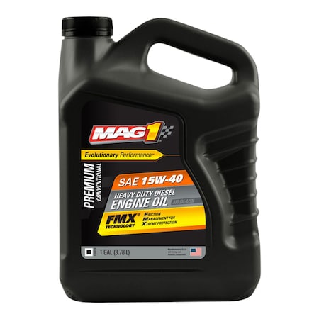 Mag 1 Diesel Engine Oil, 15W-40, Conventnl, 1gal MAG62631