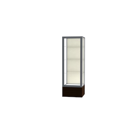 Ghent Floor Display Case 24x72x24, Plaque, Satin 4024PB-SN-WV