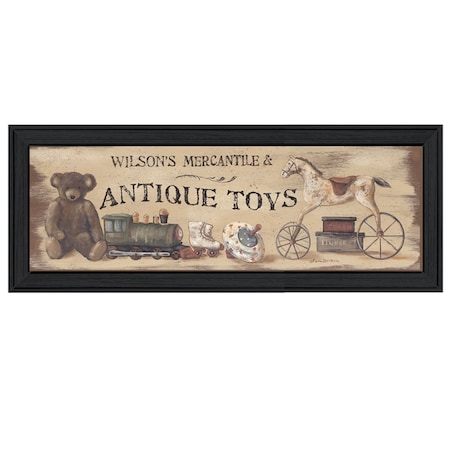 Homeroots Antique Toys Black Framed Print Wall Art 415294