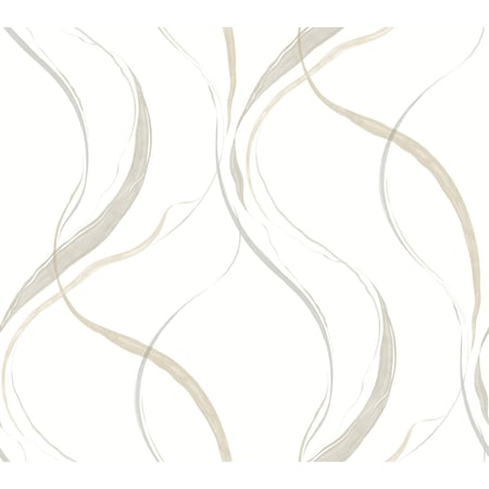 York Wallcoverings Ink Flow Neutral Wallpaper FM1093