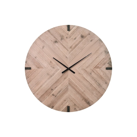 Monarch Specialties Clocks, 30-in. Round, Large Oversized, Wall Clock, Brown, Contemporary, Modern I 9037