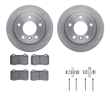 Dynamic Friction Co DFC Brake Rotor with 5000 Brake Pads and Hardware Kit 6512-39134