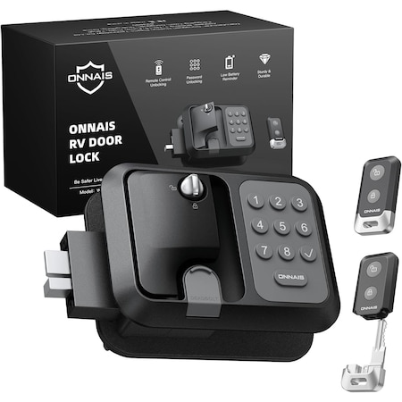 Onnais RV Keyless Entry Door Lock, Trailer & Camper Door Lock Replacement, Versatile Latch For RVs RL-W007