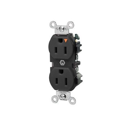 Leviton Industrial Series Heavy Duty Grade Duplex Receptacle, 15 Amp, 125 Volt 5262-IGE