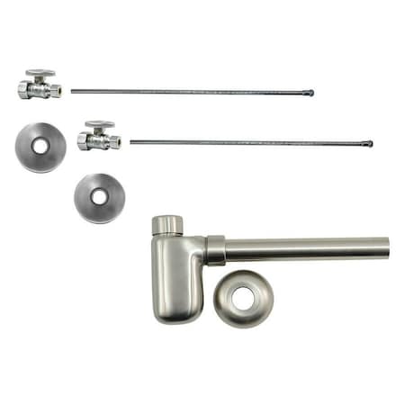 Mountain Plumbing Lavatory Kit - Brass Oval Handle 1/4 Turn Valve (MT410) in Matte Black MT4420-NL/MB
