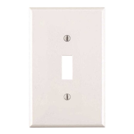 Leviton 1-Gang White Midway Toggle Nylon Wall Plate, 10PK M52-00PJ1-0WM
