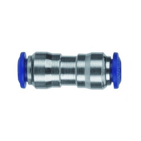 Usa Industrials Push to Connect Tube Fitting, Nickel Plated Brass w/ Plastic Release Ring, Reducing Union, ZUSA-TF-PTC-NPBR-467