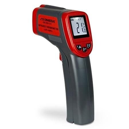 Omega Infrared Thermometer, Essential, -32 degC to 530 degC (-26 degF to 986 degF), 2 % rdg/ 2 degC (3.6 OS-303-121