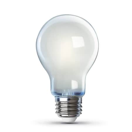 Feit Electric LED Bulb, General Purpose, A19 Lamp, 60 W Equivalent, E26 Lamp Base, Dimmable, Frosted, 4PK A1960/850/FIL/4
