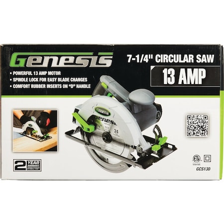 Genesis 13A 7-1/4'' Circular Saw with Rip Guide GCS130