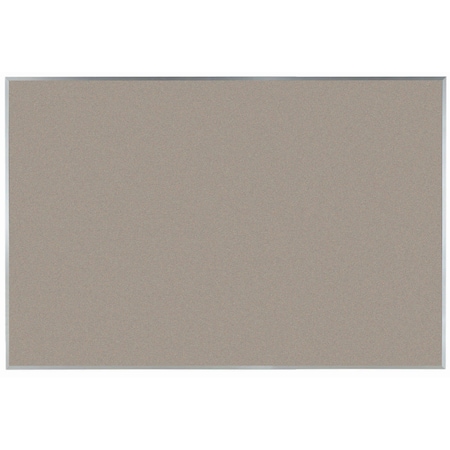 Aarco VIC Cork Bulletin Board w/ a Clear Satin Anodized Aluminum Frame, Brown Rice 48''Hx72''W DW4872187