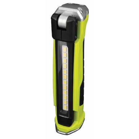Perform Tool Work Light Hand Held; 814 Lumens; LED; Clear Lens; Uses Rechargeable Lithium Ion Battery; Green W2670