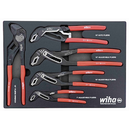 Wiha Tongue and Groove Plier Set, Steel 34691