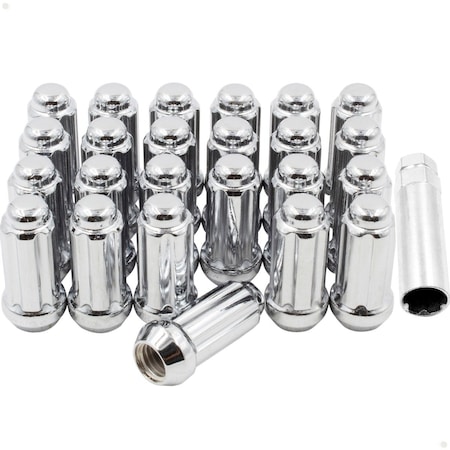 Coyote Wheel Accessories LUG NUTS, Steel, 1.9 in, Silver 63K648