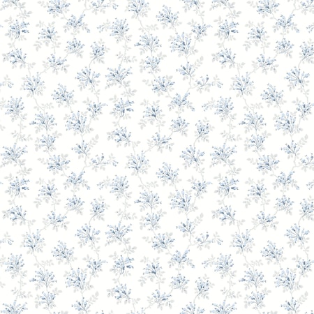 Chesapeake Sofiane Blue Botanical Trail Wallpaper 4072-70039