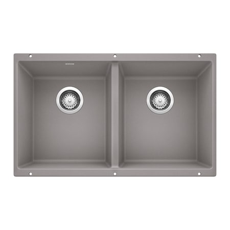 Blanco Precis Equal Double Bowl, Metallic Gray 516319