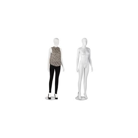 Specialty Store Services Plastic Glossy White Female Mannequin, Full Body Or Headless 60281