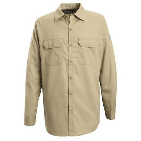 Bulwark Work Shirt Excel - Fr 7Oz Khaki, M SEW2KH LN M