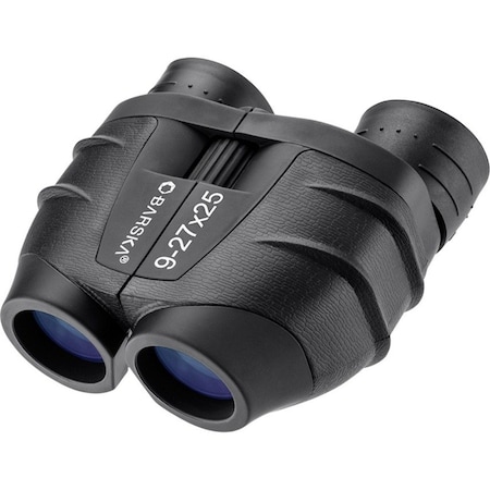 Barska General Binoculars, 9x to 27x Magnification, Porro Prism, 230 ft at 1000 yd Field of View AB12542