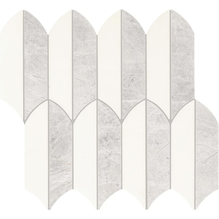 Daltile Eclessia Marble Natural Stone Feather Mosaic Polished, 10.10 SQFT Per Carton, 10PK DA62FEATHERMSPL