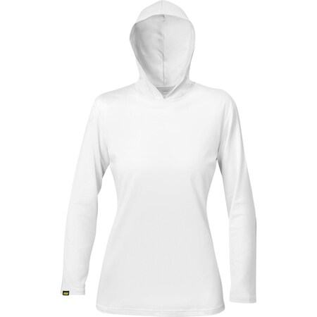 Ironwear Elastex Women's Lightweight Long Sleeve Performance Hoodie, White, Small 7110-W-SM