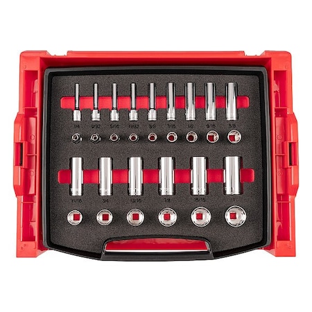 Tekton Socket Set, Steel, 30 Pieces OLB94306