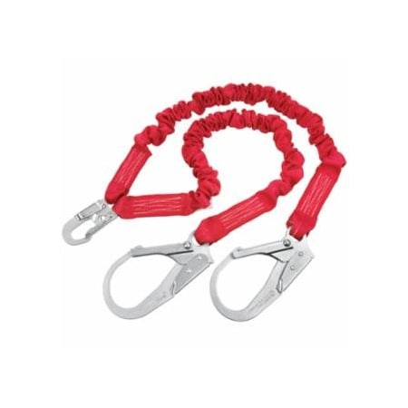 Dbi-Sala Protecta Pro, Stretch Shock Absorbing Lanyard, 6 ft, Rebar Hook Top Connection, Snap Hook 098-1340161