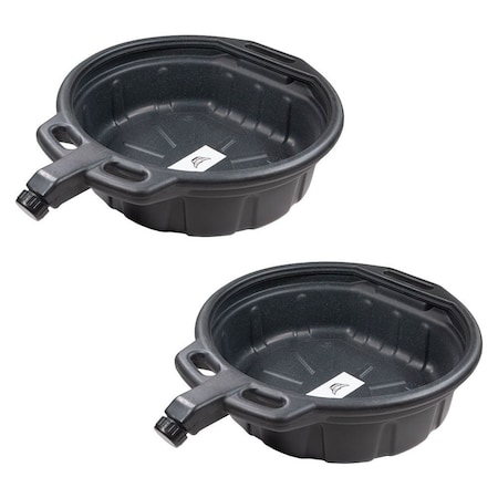 Mytee Products 2PK Automotive Large Oil Drain Pan for Changing Oil 4.25Gallon, Spill-proof, 2PK ODP-HDPE-LGx2