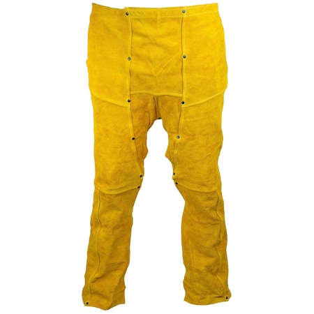 Powerweld Leather Welding Chaps w/ Adjustable Straps, 40in Length PW5330