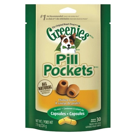 Greenies PILL POCKT DOG TREAT CKN, 30PK 101070